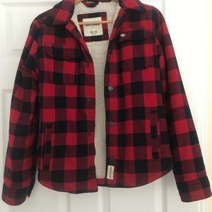 Boys Abercrombie Buffalo Plaid Jacket 13/14